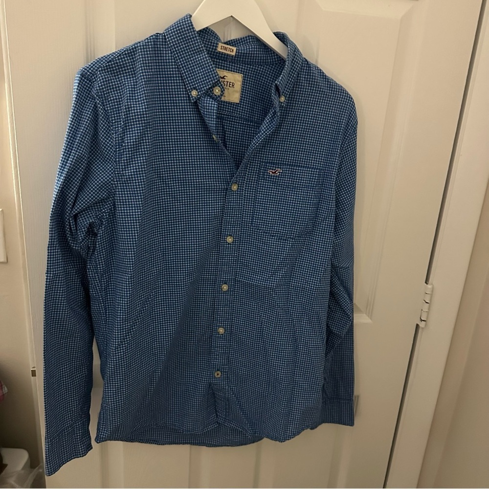 Blue and White Button Down
